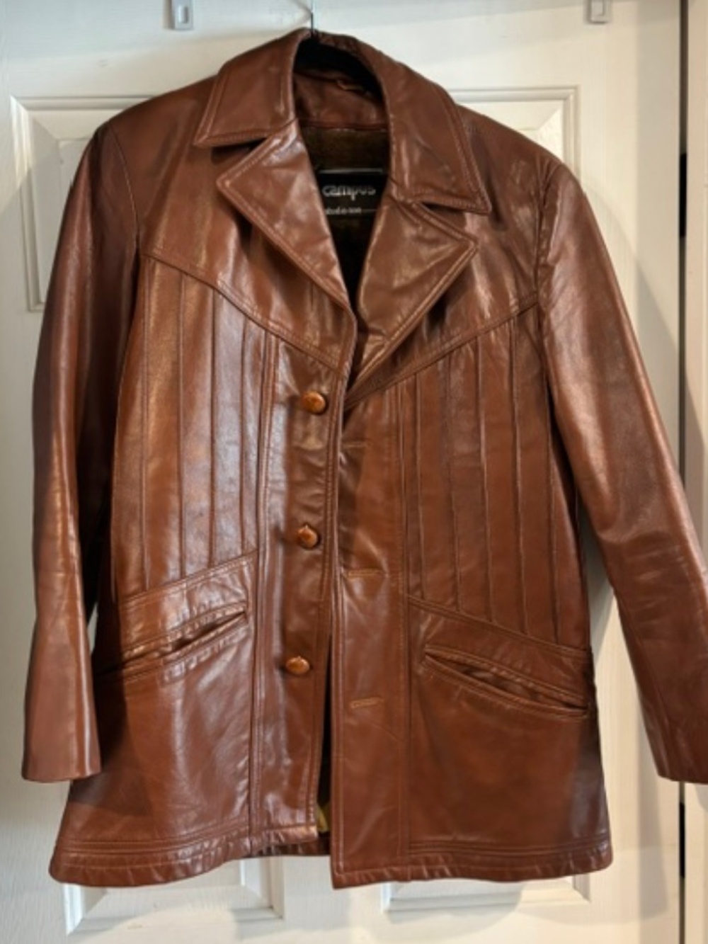 Campus Studio one Vintage mens leather coat -SZ 40